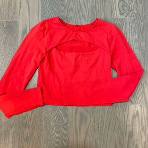 Garage Red cropped long sleeve. Size small.